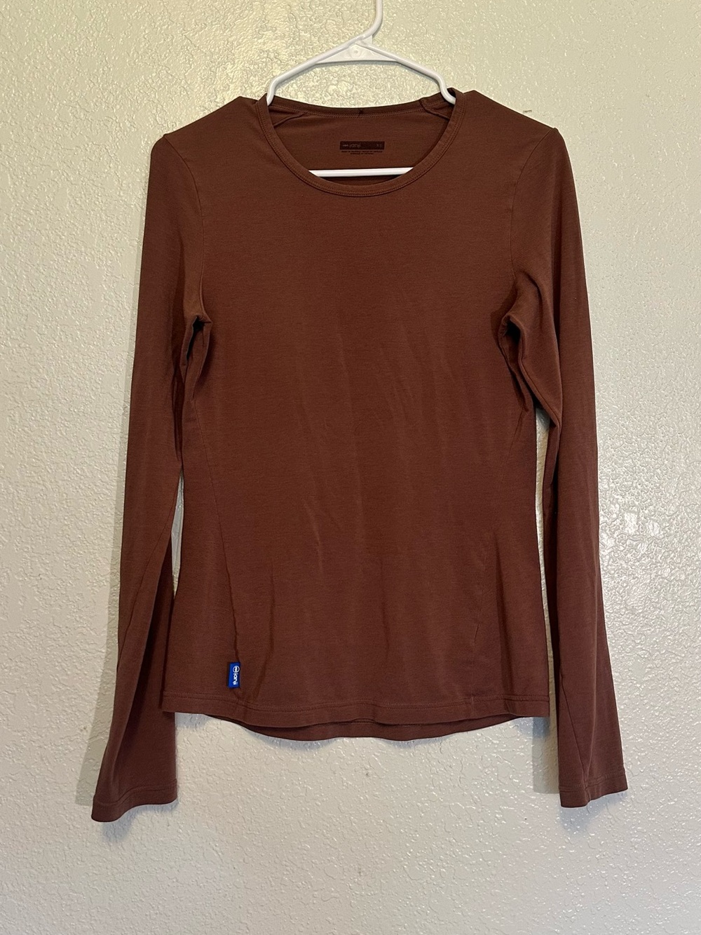 JANJI Long Sleeve Brown Crewneck Women's Top XS